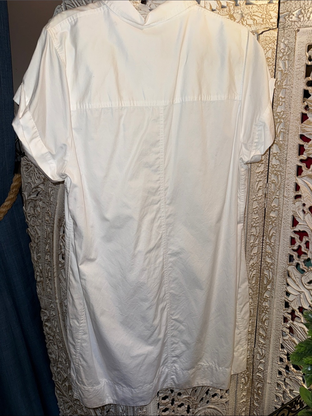 J. Crew White Casual Button-Down Shirt Dress - Picture 5 of 5